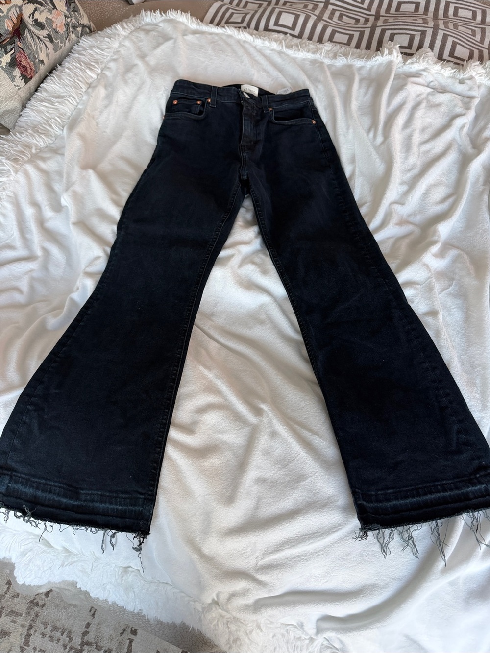 Closed Black Flared Wide-Leg Jeans